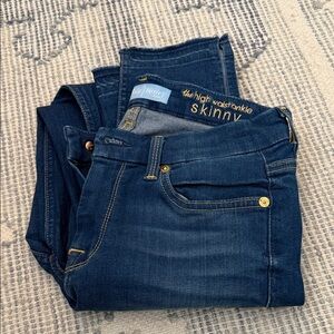 7 For All Mankind Dark Blue Skinny Jeans